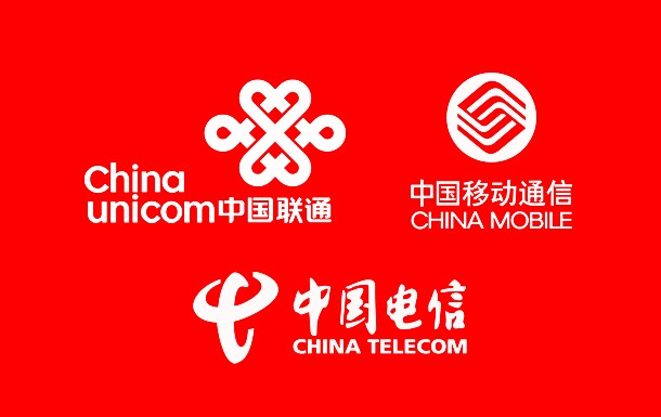 China Unicom, China Mobile and China Telecom